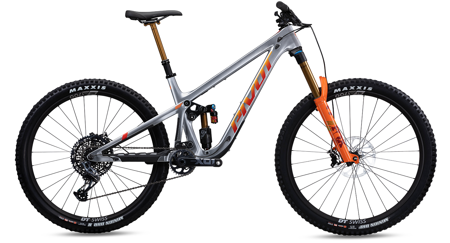 Bicicleta de Montaña Doble Suspensión Firebird Pro X01 Silver Sunrise de Aire (2022) Pivot Cycles