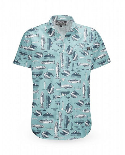 Camisa Gone Fishin Blue Loose Riders - Party Shirt
