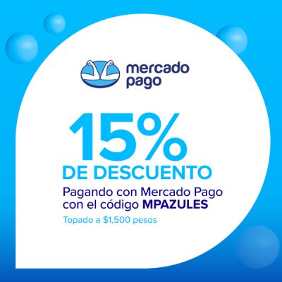 ¡15% de descuento adicional al pagar vía MercadoPago del 23 al 30 de Agosto!