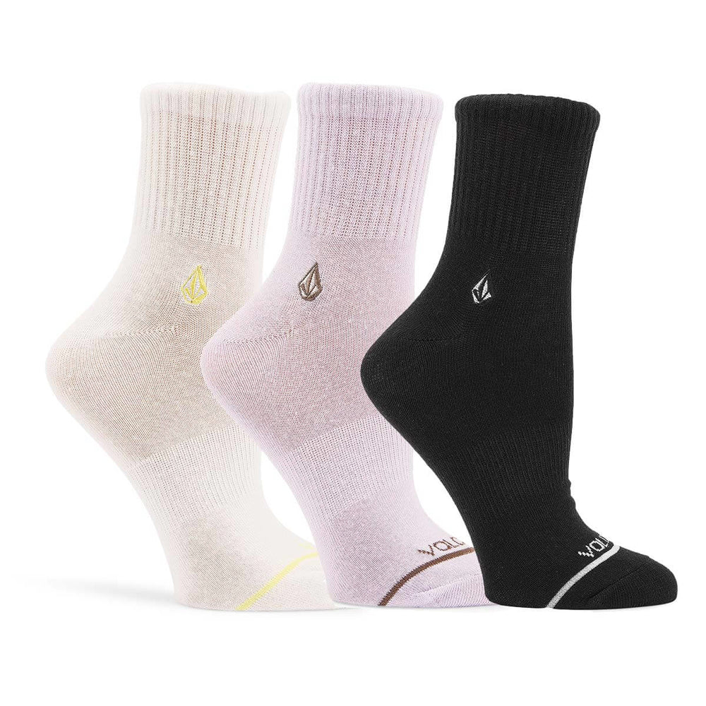 Calcetines Volcom Para Mujer The New Crew 3 Pack