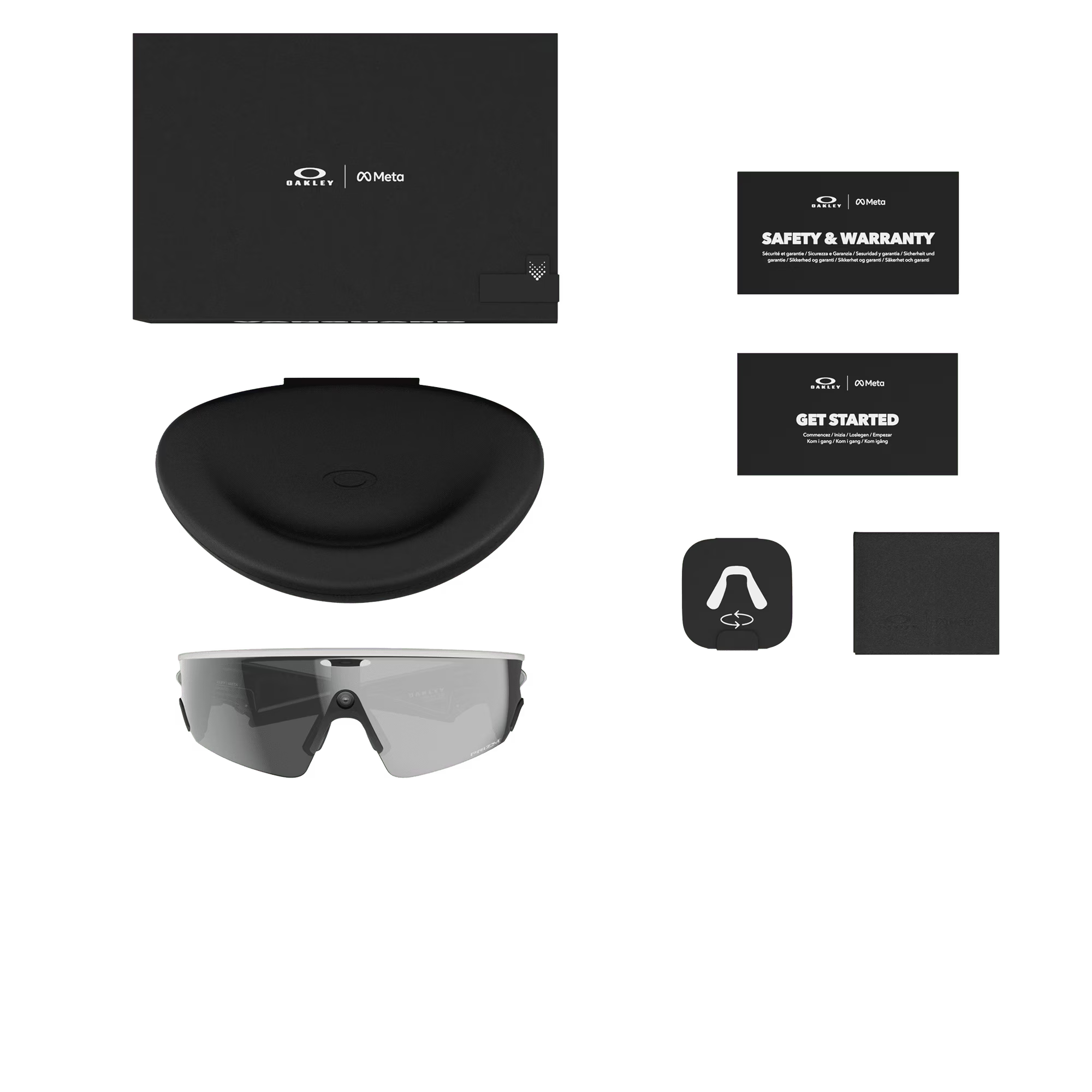 Lentes Oakley Meta Vanguard Micas prizm black,  Armazón white