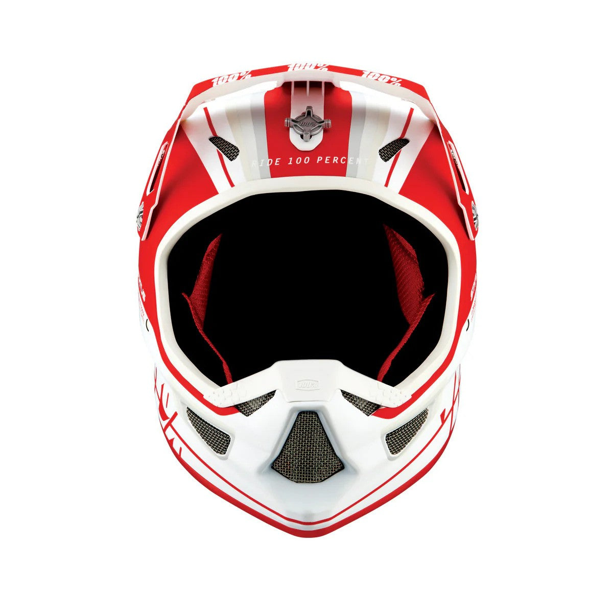 Casco Full-Face 100% Status Topenga Red/White