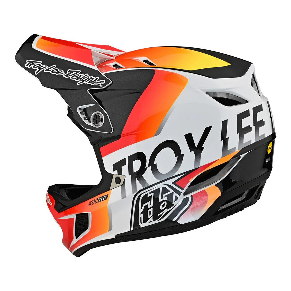 Casco Full-Face TLD D4 Composite Qualifier White/Orange