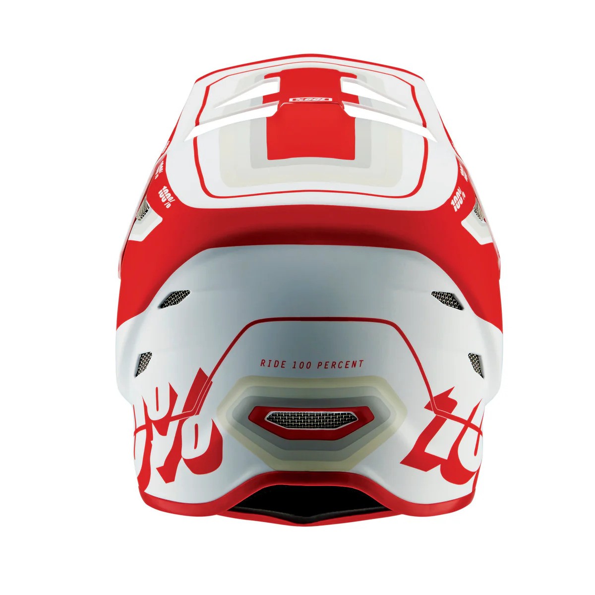 Casco Full-Face 100% Status Topenga Red/White