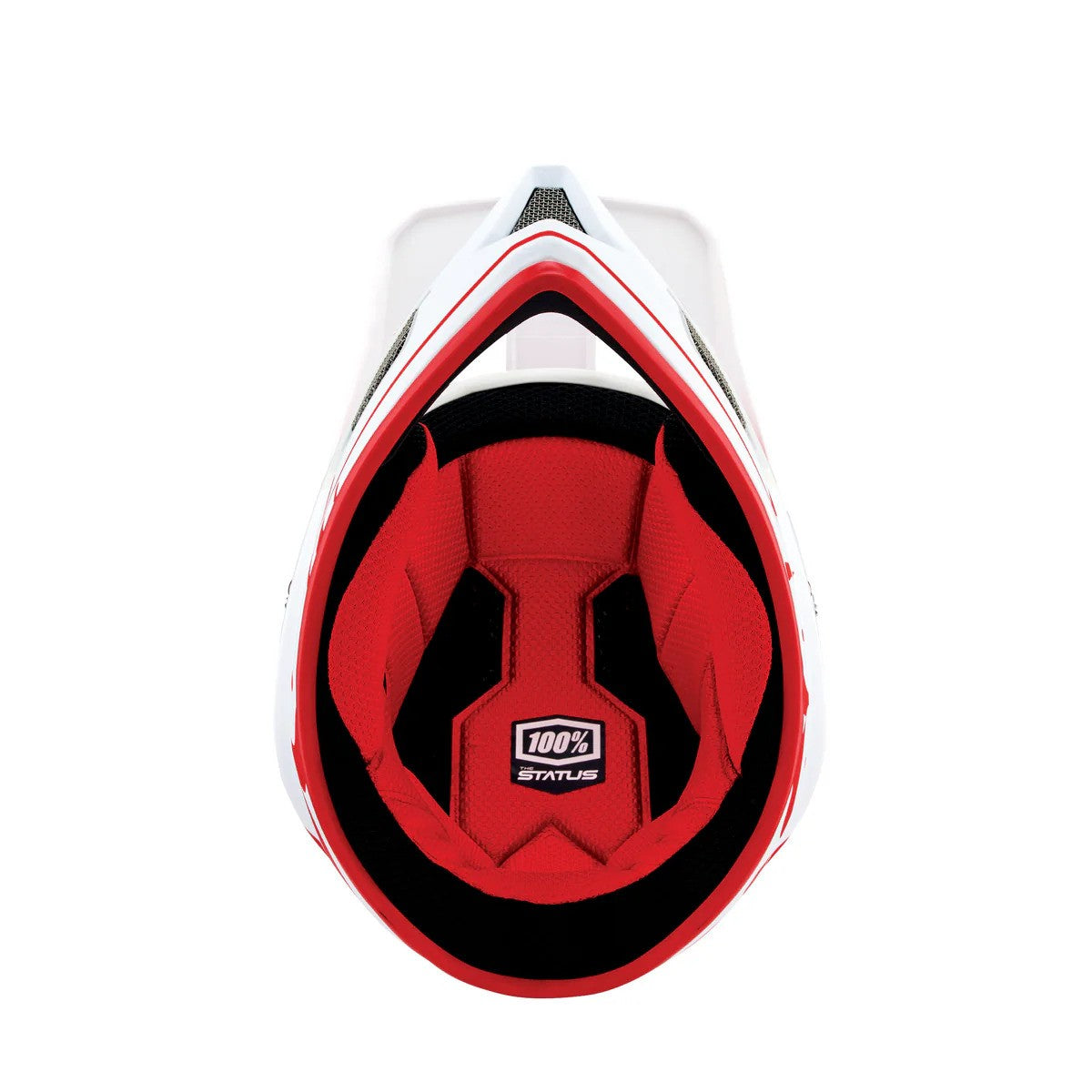 Casco Full-Face 100% Status Topenga Red/White