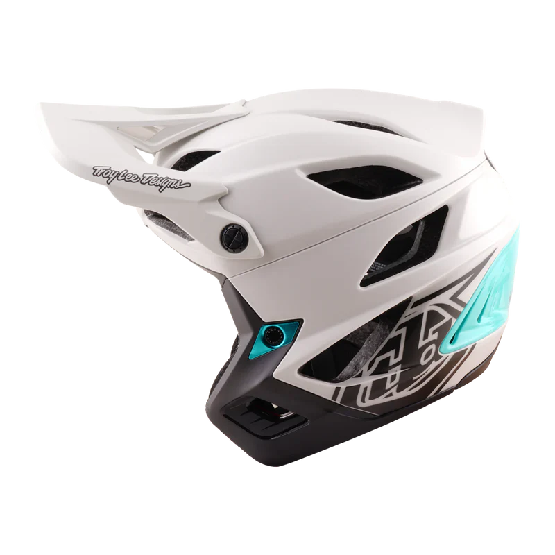 Casco Troy Lee Desings Stage Stunt Helmet; Drone Pumice / Real Teal