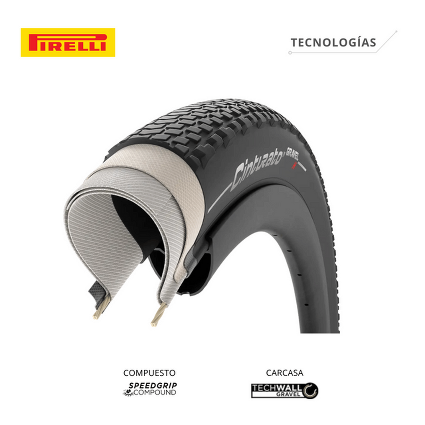 Llanta Pirelli Cinturato Gravel H TLR 650b x 45