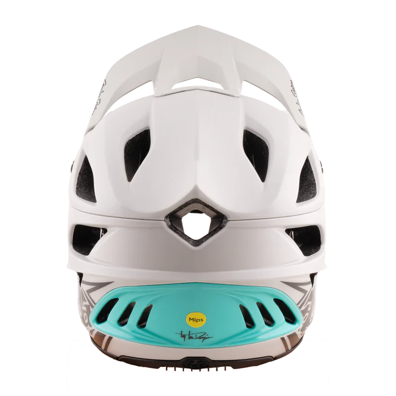 Casco Troy Lee Desings Stage Stunt Helmet; Drone Pumice / Real Teal