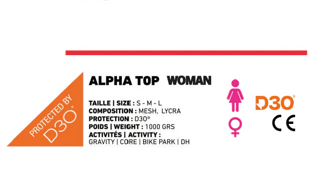 PETO RACER ALPHA TOP MUJER