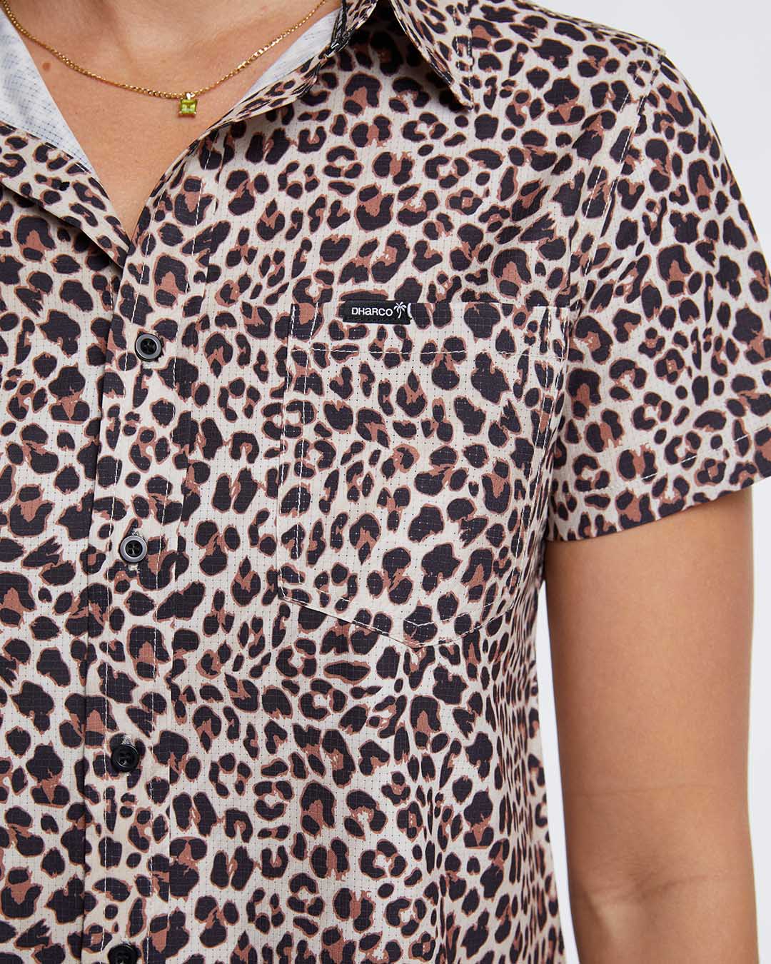 Tech Party Shirt Mujer Dharco Leopard