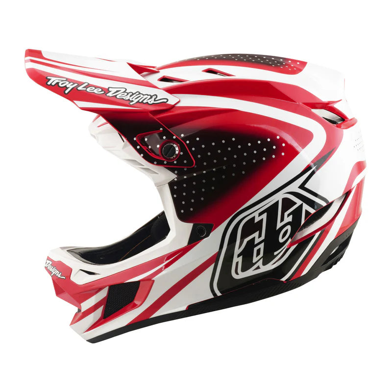 Casco Full-Face Troy Lee Designs D4 Polyacrylite The Line Fire/ White