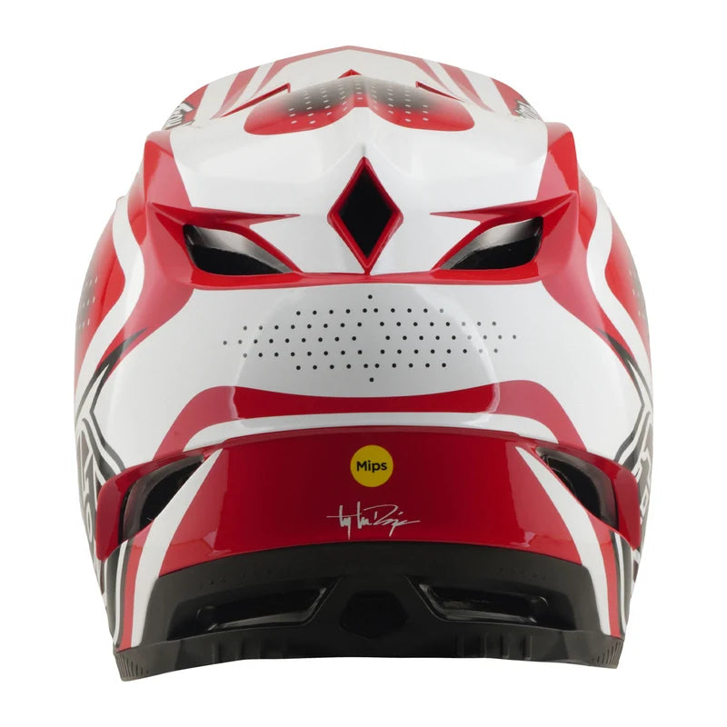 Casco Full-Face Troy Lee Designs D4 Polyacrylite The Line Fire/ White