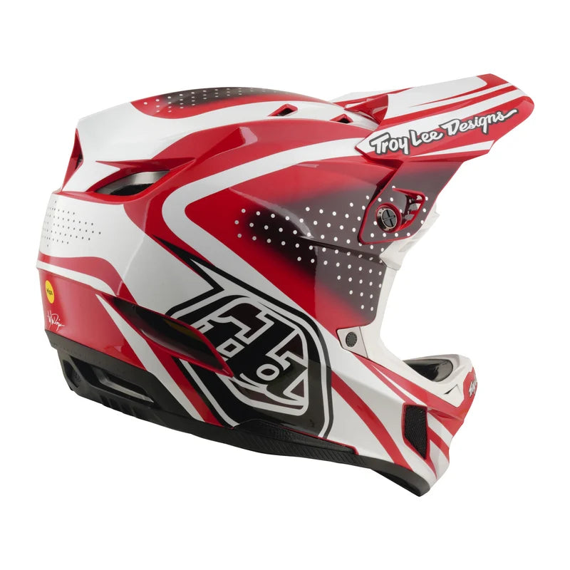 Casco Full-Face Troy Lee Designs D4 Polyacrylite The Line Fire/ White