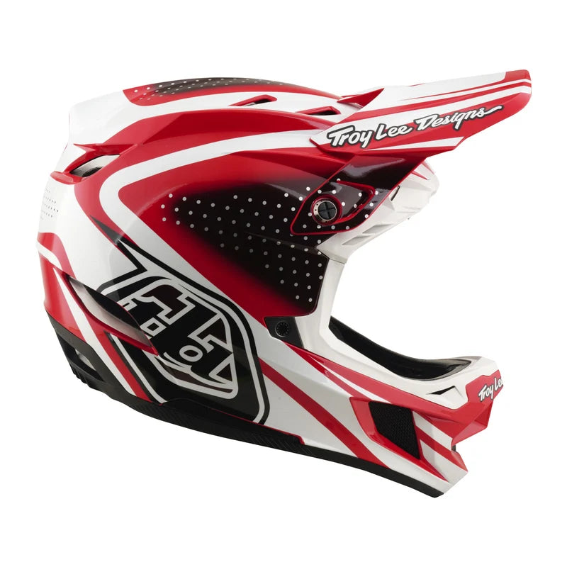 Casco Full-Face Troy Lee Designs D4 Polyacrylite The Line Fire/ White