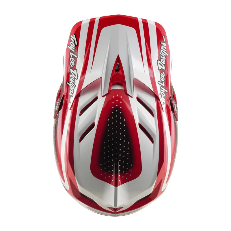 Casco Full-Face Troy Lee Designs D4 Polyacrylite The Line Fire/ White