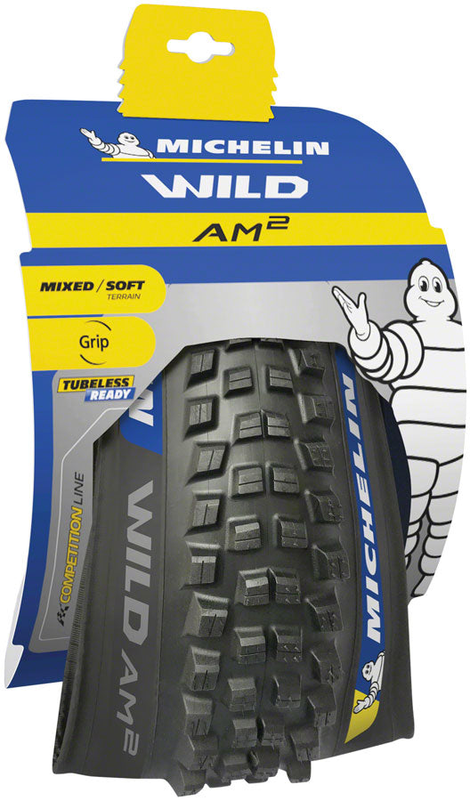 Llanta Michelin Wild AM2 29 x 2.4 Tubeless, Folding, Black, Competition