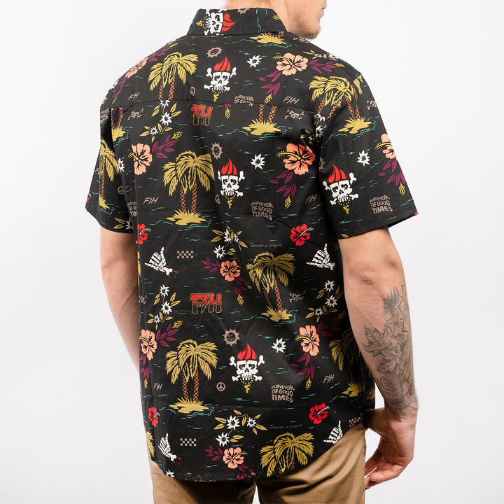 Camisa De Botones Fasthouse Tribe Black