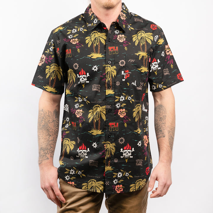 Camisa De Botones Fasthouse Tribe Black