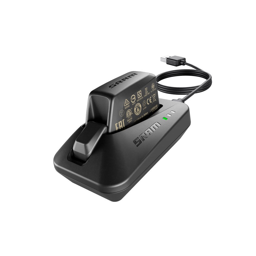 Cargador Para Batería SRAM AXS - Apagado Automático, Pantalla De Nivel Y Compatible Con ETap AXS Y Eagle AXS