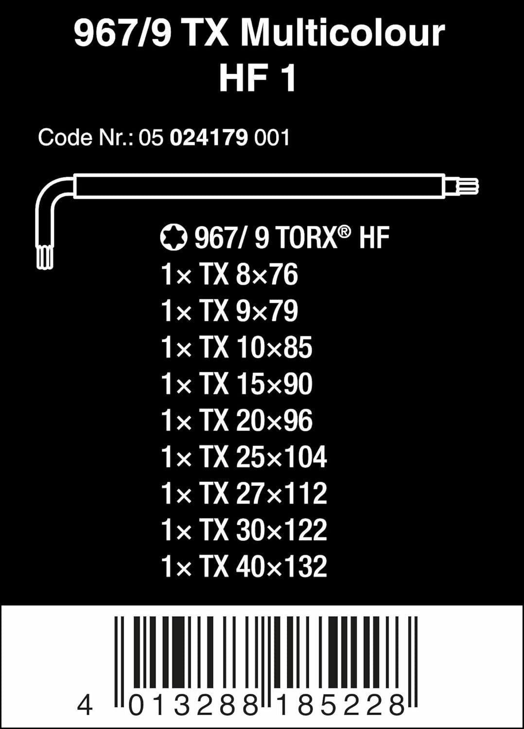 Juego de Llaves Wera Torx Blacklaser