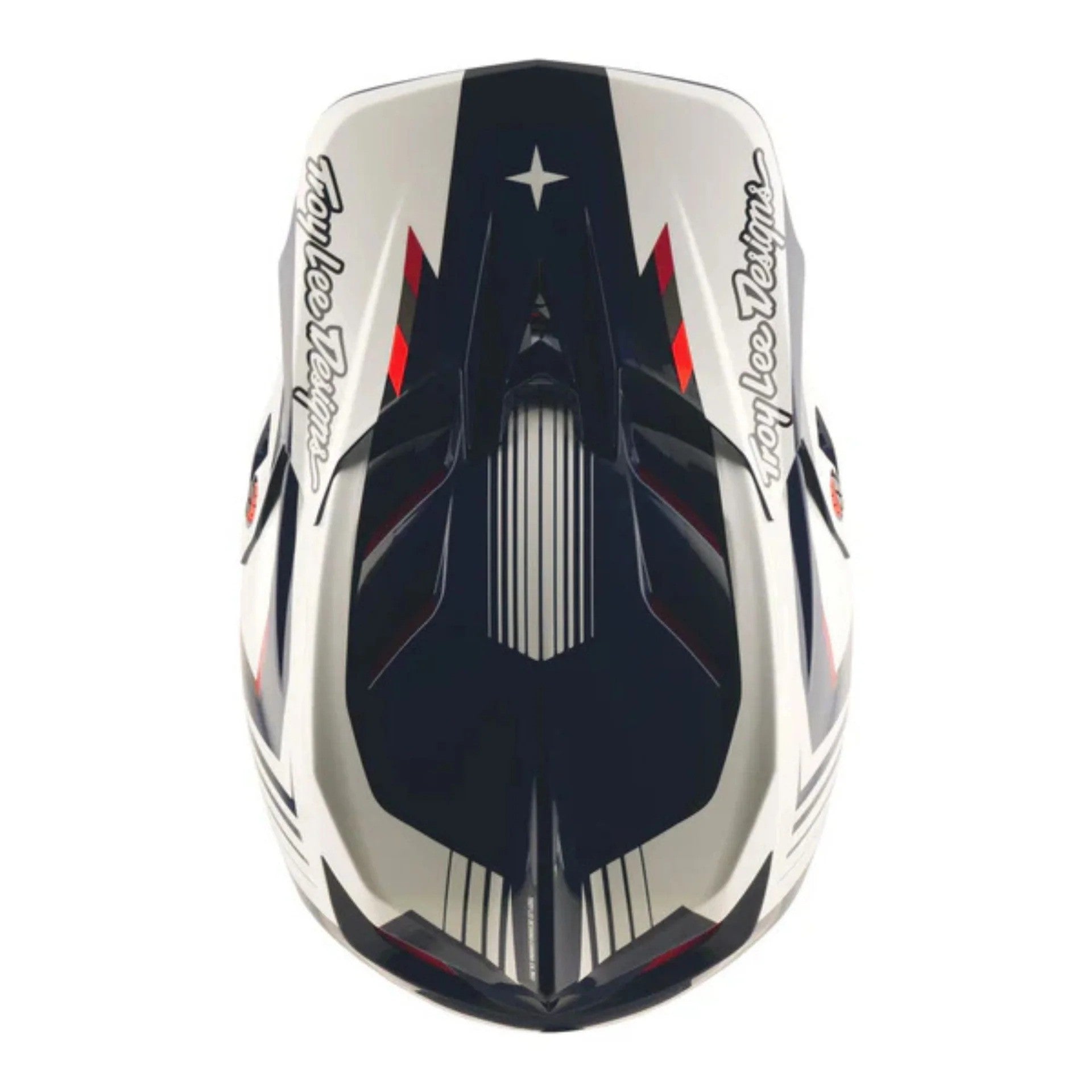 Casco Full-Face Troy Lee Designs D4 Composite Qualifer Blue/White