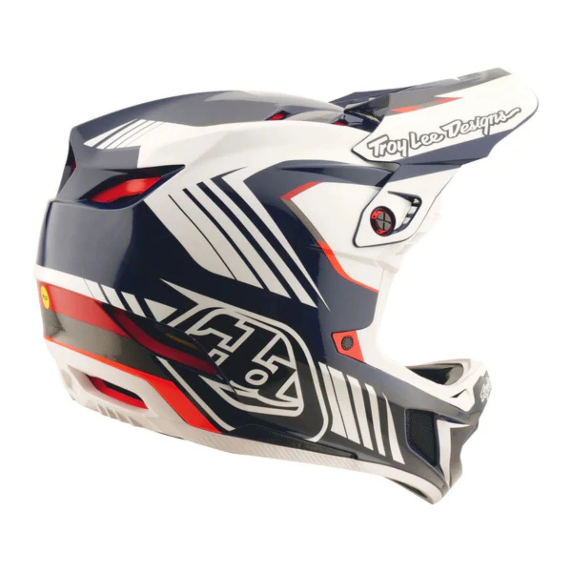 Casco Full-Face Troy Lee Designs D4 Composite Qualifer Blue/White