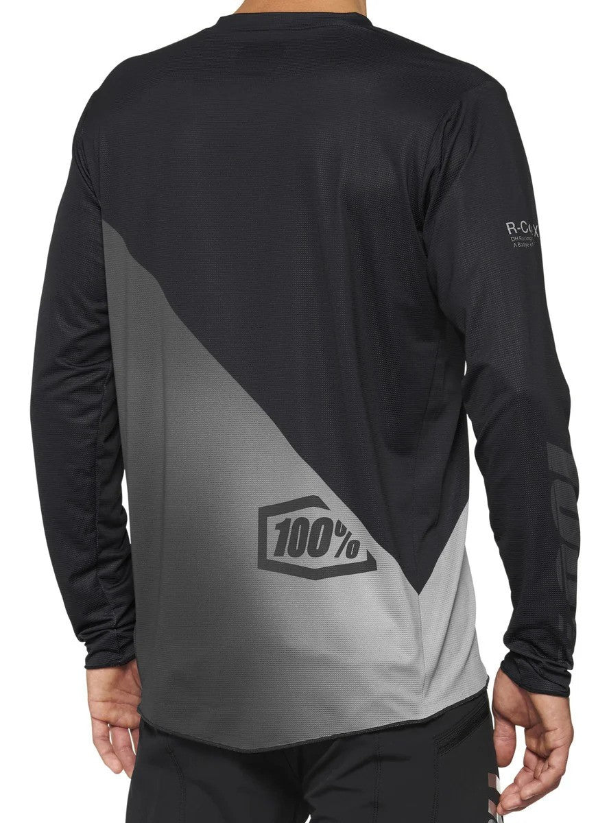 Jersey 100% R-CORE-X Long Sleeve Jersey Black/Grey