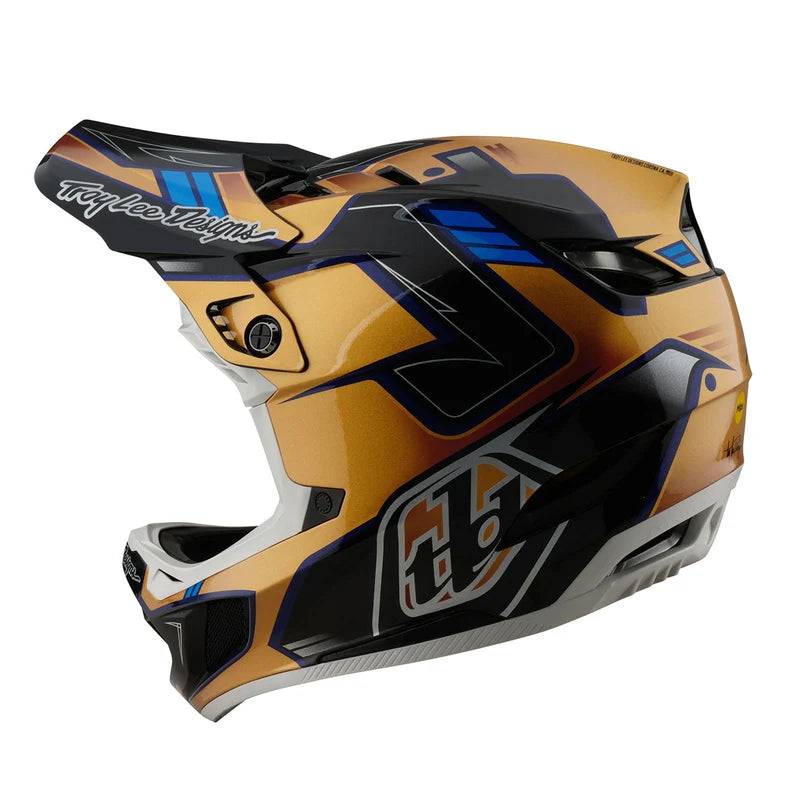 Casco Full-Face D4 COMPOSITE ROYALTY BLACK/GOLD TROY LEE DESINGS