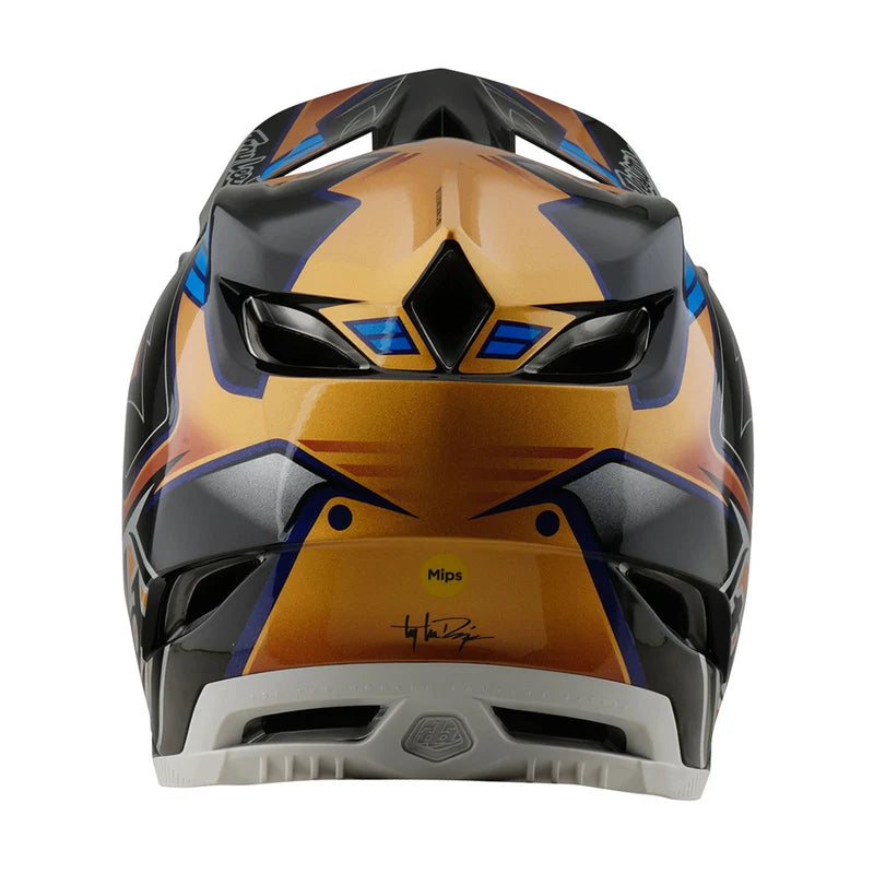 Casco Full-Face D4 COMPOSITE ROYALTY BLACK/GOLD TROY LEE DESINGS