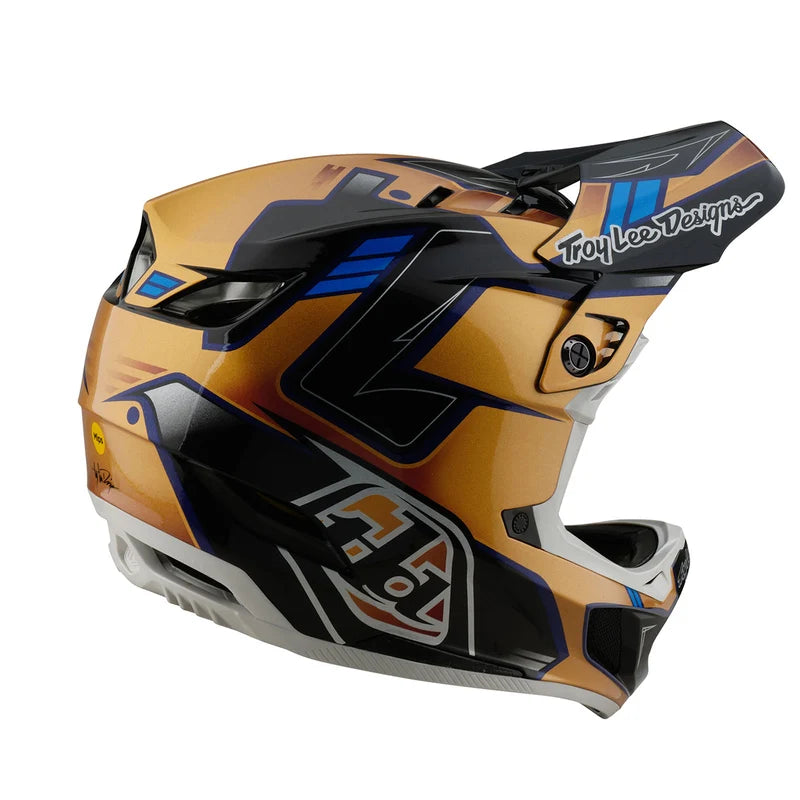 Casco Full-Face D4 COMPOSITE ROYALTY BLACK/GOLD TROY LEE DESINGS