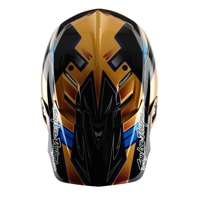 Casco Full-Face D4 COMPOSITE ROYALTY BLACK/GOLD TROY LEE DESINGS