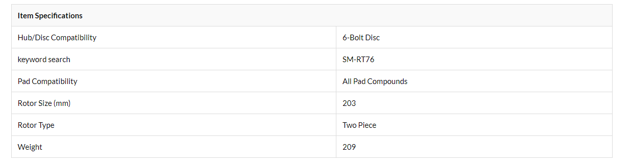 Rotor Shimano Deore XT Sm-rt76 203mm