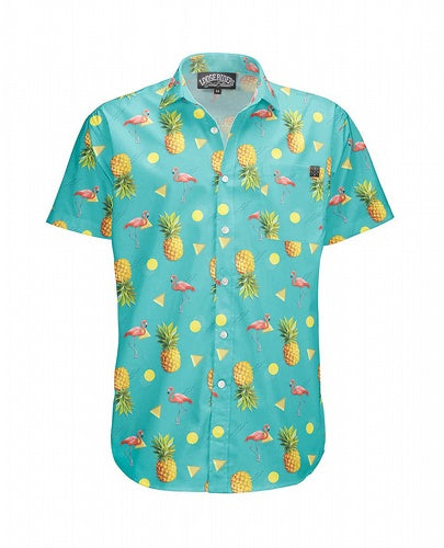Camisa Pineapple Teal Loose Riders - Party Shirt